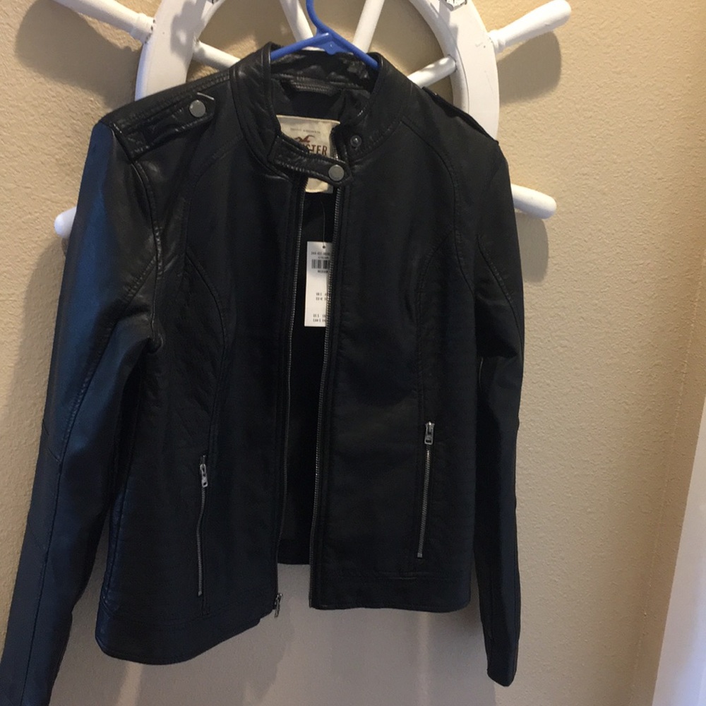 NWT Hollister leather jacket